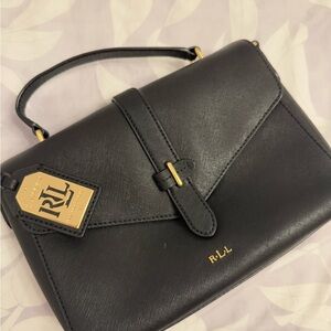 Black Ralph Lauren Lauren RLL Women's Bag Satchel and Long strap crossbody